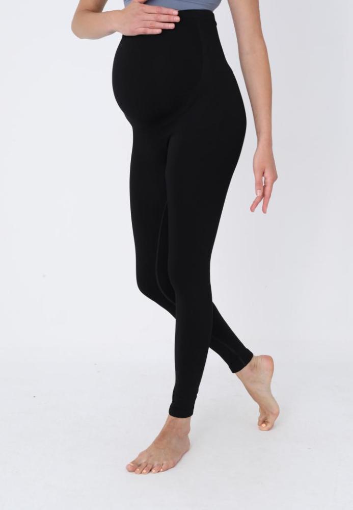 Colanți Negri pentru Gravide – cu Bandă Elastică de Susținere sub Burtă,Culoare Negru,Engros